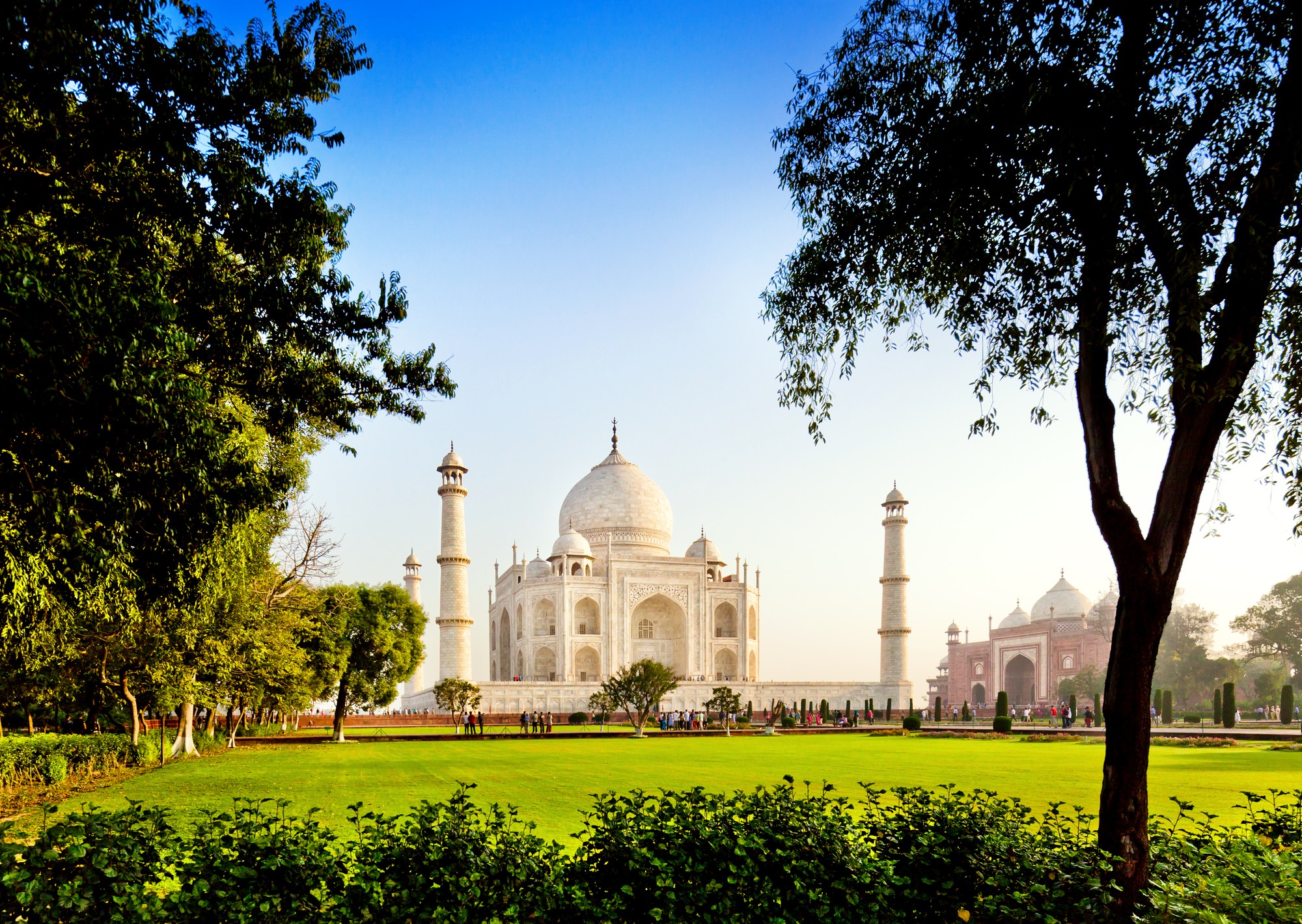 Im ersten Licht des Taj Mahal 1